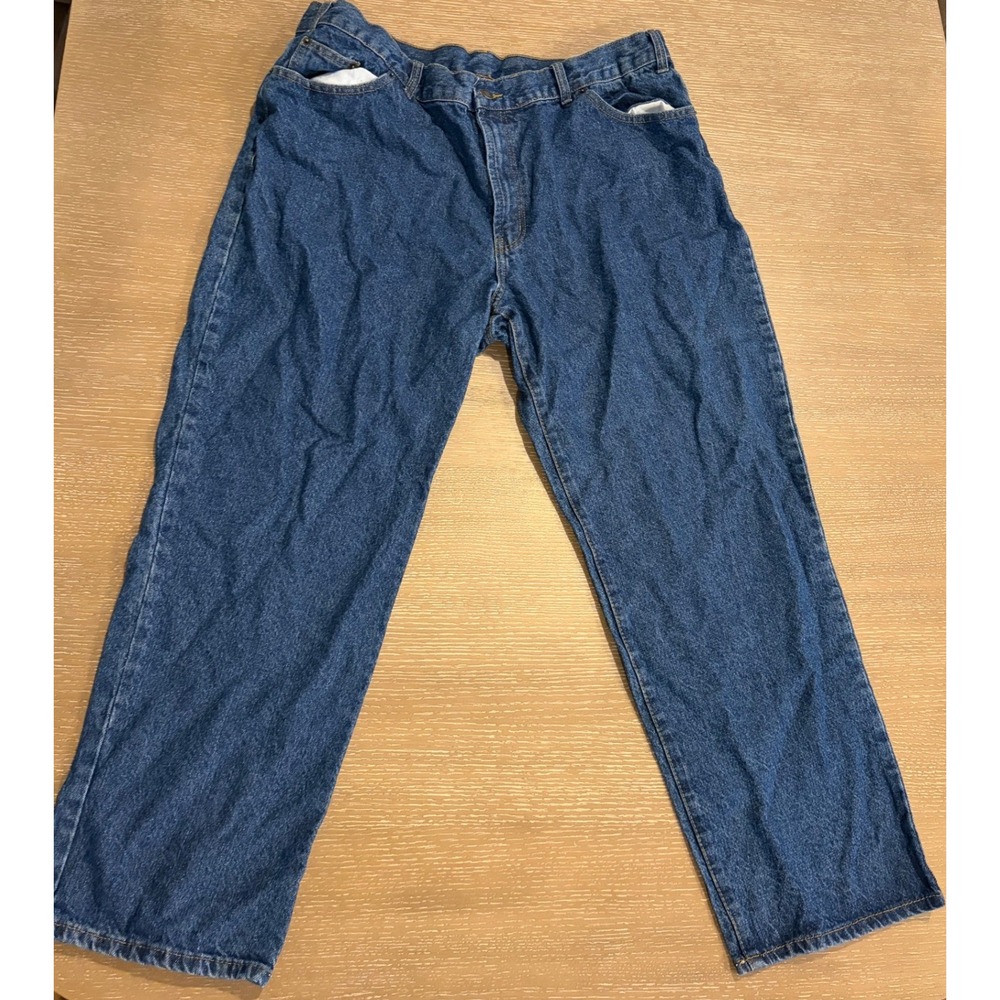 FULL BLUE Mens‎ Straight Leg Medium Wash Blue Jeans 42 x 30 100% Cotton